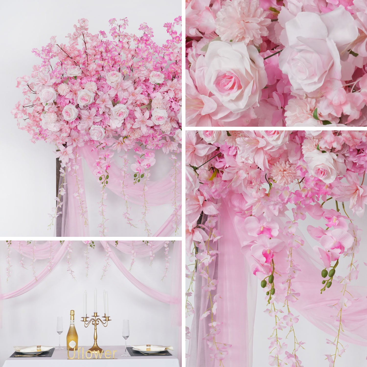 Rose Backdrop Flower Arrangement 11 picture